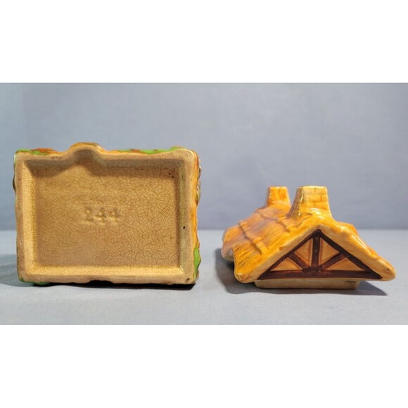 Cottage Butter Dish Beswick Pottery Pot Jam Preserve Marmalade VTG Hand Painted - Picture 5 of 8